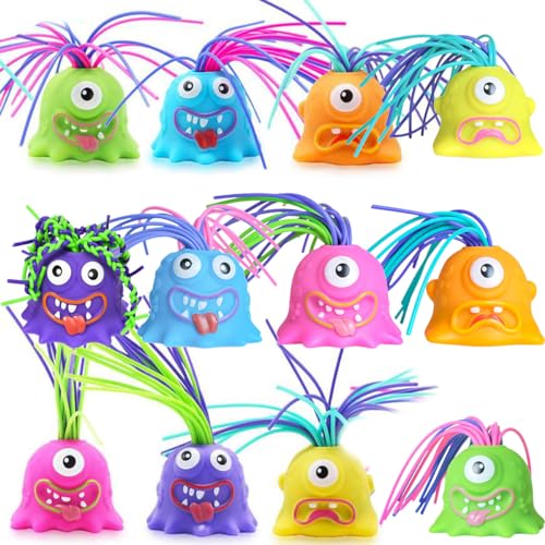 BLOOOK Schreiendes Monster Fidget Spielzeug,Haarziehendes Zappelspielzeug,Monster Stretchy String Spielzeug,Bunte sensorische Stretch Spielzeug Anti Stress Toy für Erwachsene Kinder von BLOOOK