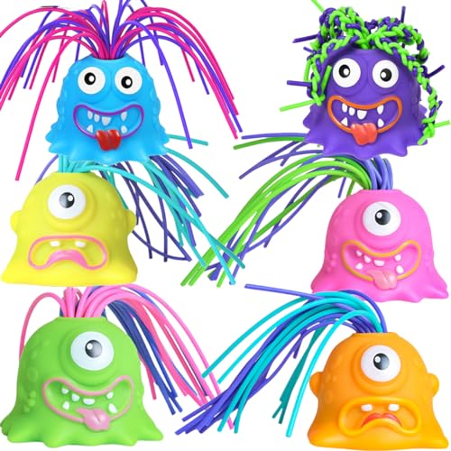 BLOOOK Schreiendes Monster Fidget Spielzeug,Haarziehendes Zappelspielzeug,Monster Stretchy String Spielzeug,Bunte sensorische Stretch Spielzeug Anti Stress Toy für Erwachsene Kinder von BLOOOK