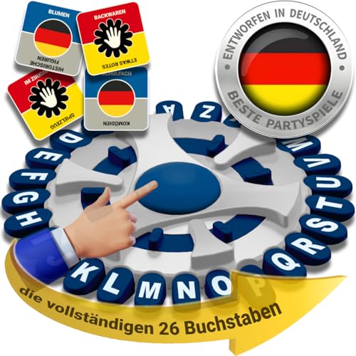 BLOOOK Wörter Sturm Spiel,Brettspiele,Wörterspiel Erwachsene Kinder,Gesellschaftsspiele,Spiel des Jahres,Familienspiel 2-8 Personen,Tabletop Spiele,Partyspiele (Blau Weiß) von BLOOOK
