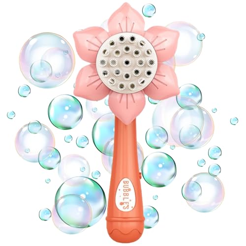 Sonnenblumen-Bubble-Maschine Badeschaumgebläse Maschinen Seifenblasenstäbe Badespielzeug Elektrischer Seifenblasenstab Blasende Blase Elektrisches Gebläse Nebel (Rosa) von BLOOOK