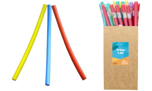 BLUE SKY - Aquatischer Schwimmer / Bade Pommes - Poolzubehör - 044105 - Zufällige Farbe - Schaumstoff - 150 cm x 6,5 cm - Outdoor-Spiel - Strand - Ab 3 Jahren von BLUE SKY