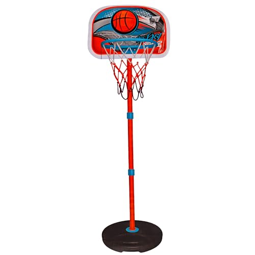 BLUE SKY Basketballkorb mit Ball 042886 – Orange – Kunststoff – Kinder – Outdoor-Spiel – Ballspiel Basketball – 160 cm x – ab 6 Jahren von BLUE SKY