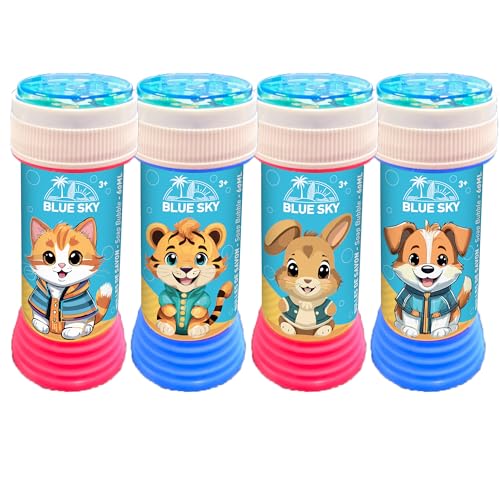 BLUE SKY - Bulles Animals - Seifenblasen - 60 ml - 042894 - Zufällige Farben - Kunststoff - Kinderspielzeug - Outdoor-Spiel - Geburtstag - Babygeschenk - Ab 3 Jahren von BLUE SKY