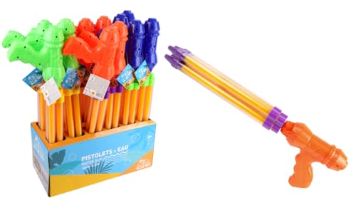 BLUE SKY - Set mit 12 Wasserpumpen - Outdoor-Spiel - 047721PA - Sortierte Farben - Kunststoff - 45 cm - Kinderspielzeug - Strandspiel - Pool - Bewässerung - Ab 3 Jahren von BLUE SKY