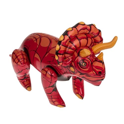 BLUECHOLON Aufblasbares Spielzeug, Dinosaurier, XL, 60 cm, verschiedene Modelle, Sammlerstücke und pädagogisch, für den Einsatz im und im Wasser (Hin Triceratops) von BLUECHOLON