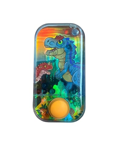 BLUECHOLON Wasserspiel mit Dinosauriern, Ringen, Geschicklichkeitskugeln für Reisen, 11 x 6 cm, Aguaplay (Orange) von BLUECHOLON