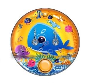 BLUECHOLON Wasserspiel mit Ringen, Meerestiere, 10 x 10 cm, Reisespielzeug für Kinder (Ballena) von BLUECHOLON