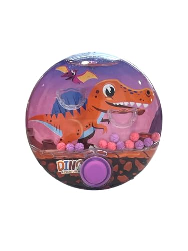BLUECHOLON Wasserspiel mit Ringen, Meerestiere, Dinosaurier, Einhörner, 10 x 10 cm, Reisespielzeug für Kinder (Dino Orange) von BLUECHOLON