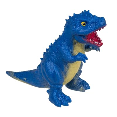 BLUECHOLON • Ausziehbarer Dinosaurier, elastische Dinosaurierpuppe, dehnbar, Dinosaurier, T-Rex, biegt sich, dreht sich und kehrt in seine ursprüngliche Form zurück, sammelbar (blau) von BLUECHOLON