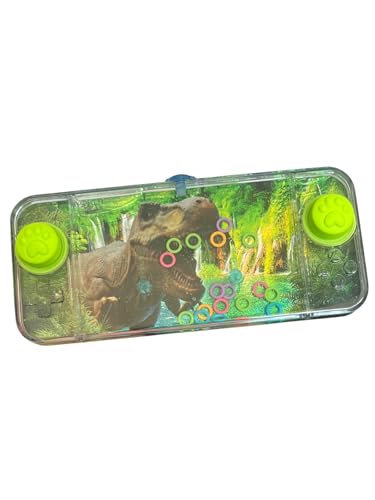 Dinosaurier-Wasserspiel, 2 Knöpfe, farbige Ringe, Reisespielzeug für Kinder, T-Rex und Velociraptor (T-Rex 1-3) von BLUECHOLON