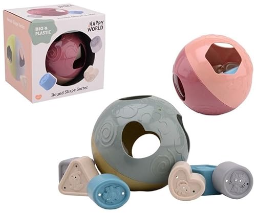 Pädagogisches Spielzeug für Babys, 0-18 Monate, sensorisches und Badespielzeug, recycelbares Material (runder Form) von BLUECHOLON