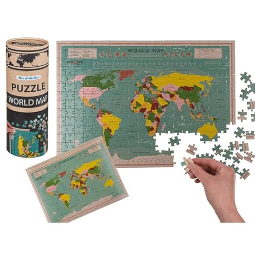 Pädagogisches Weltkarten-Puzzle, 300 Teile, für Jungen und Mädchen, Lernspielzeug von BLUECHOLON