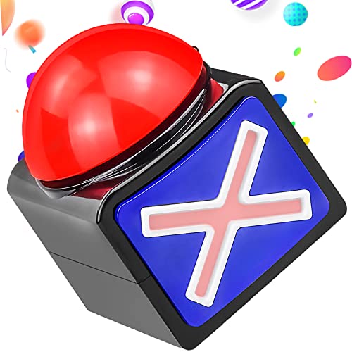 BLUESEABUY Buzzer mit Sound und LED-Beleuchtung, Batteriebetrieben Ideal für Party Spieleabende, Quiz-Shows und Feiern - 9.6 x 13 x 11cm von BLUESEABUY