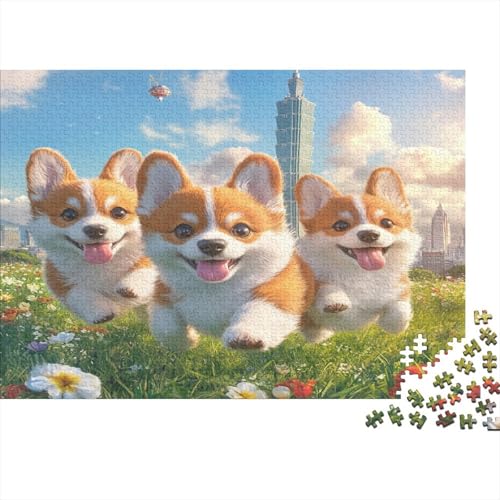 Corgi Puzzle 1000 Teile Puzzle Für Erwachsene Und Kinder Ab 14 Jahren Puzzel 1000pcs (75x50cm) von BLWZXPQMT