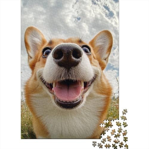 Corgi Puzzle 1000 Teile Schwer Puzzle Spielzeug Lernspiel Impossible Herausforderungsspielzeug Für Erwachsene Und Kinder in Bewährter 1000pcs (75x50cm) von BLWZXPQMT