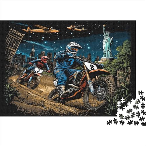 Dirt Bike Puzzlespiel 1000 Teile Puzzle Für Erwachsene Und Kinder Ab 14 Jahren, Erwachsenen Puzzlespiel Puzzel 1000pcs (75x50cm) von BLWZXPQMT