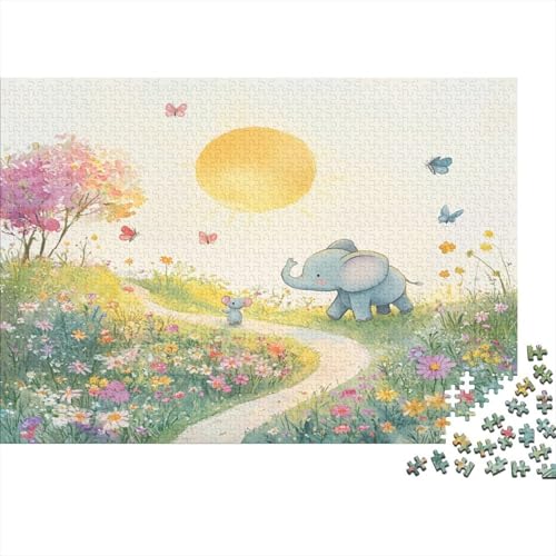 Elefant Puzzle 1000 Teile Erwachsener Kniffel Spaß Für Die Ganze Familie - Abwechslungsreiche 1000 Puzzleteilige Motive Puzzle Erwachsene, Puzzel 1000pcs (75x50cm) von BLWZXPQMT