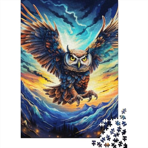Eule Puzzle 1000-teilige Schwer Puzzle Spielzeug Pädagogisches Spiel Impossible Herausforderungsspielzeug Für Erwachsene Und Kinder Ab 14 Jahren 1000pcs (75x50cm) von BLWZXPQMT