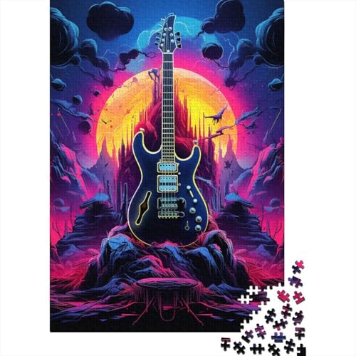 Gitarres Puzzles 1000 Teile Schwer Puzzle Spielzeug Pädagogisches Spiel Impossible Herausforderung Spielzeug Für Erwachsene Und Kinder in Bewährter 1000pcs (75x50cm) von BLWZXPQMT