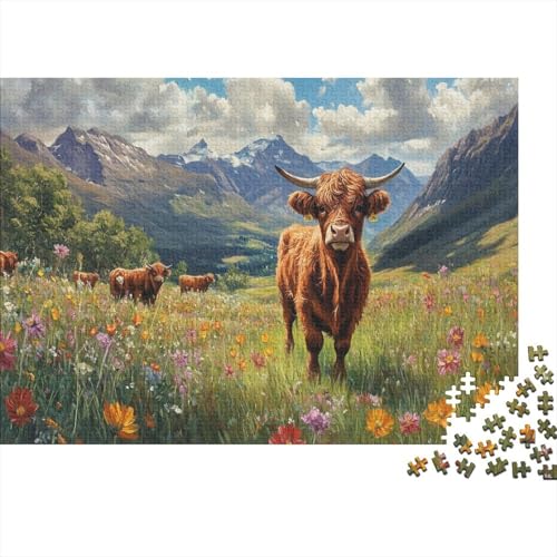 Hochlandrinder Puzzlespiel 1000 Teile Für Erwachsene, Einzigartige Kunstwerke Und Vorlage - Geburtstagsgeschenk - Spaßige Puzzles Mit Überraschung Von Puzzle in A Bag Puzzel 1000pcs (75x50cm) von BLWZXPQMT