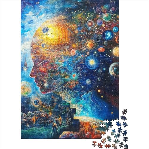 Kosmisches Weltall Puzzle 1000-teilige Schwer Puzzle Spielzeug Lernspiel Impossible Herausforderung Spielzeug Für Erwachsene Und Kinder in Bewährter 1000pcs (75x50cm) von BLWZXPQMT
