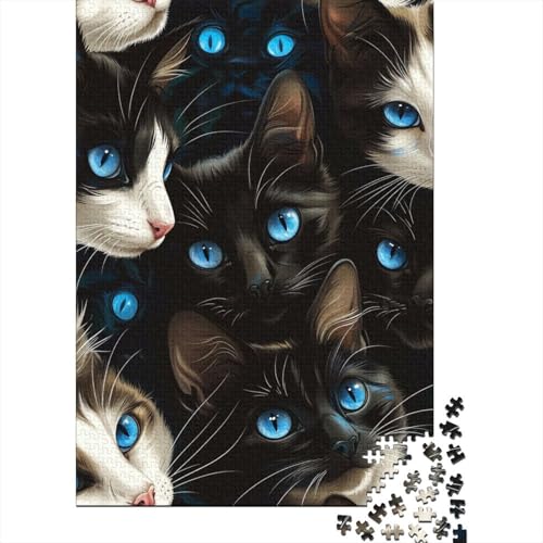 Ragdoll Puzzle 1000-teilige Schwer Puzzle Spielzeug Pädagogisches Spiel Impossible Herausforderung Spielzeug Für Erwachsene Kinder 1000pcs (75x50cm) von BLWZXPQMT