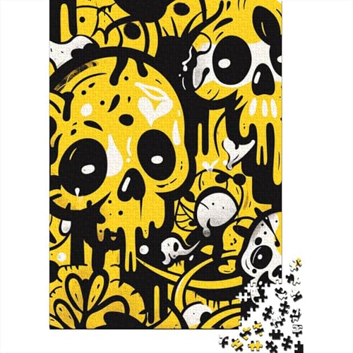 Schädel Puzzle 1000 Teile Schwer Puzzle Spielzeug Pädagogisches Spiel Impossible Herausforderung Spielzeug Für Erwachsene Und Kinder in Bewährter 1000pcs (75x50cm) von BLWZXPQMT