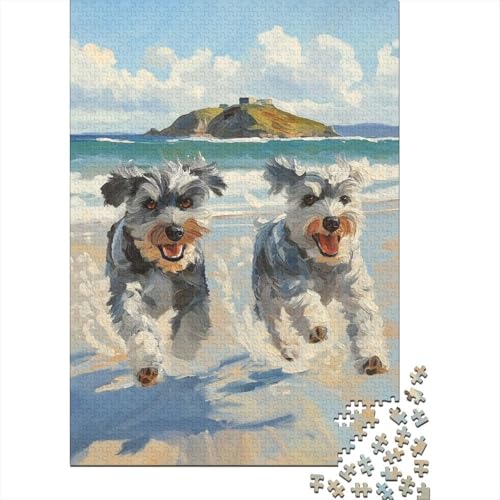 Schnauzer Puzzle 1000 Teile Schwer Puzzle Spielzeug Lernspiel Impossible Herausforderung Spielzeug Für Erwachsene Und Kinder Ab 12 Jahren 1000pcs (75x50cm) von BLWZXPQMT