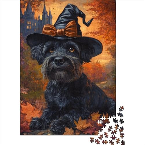 Schnauzer Puzzle 1000-teilige Schwer Puzzle Spielzeug Pädagogisches Spiel Impossible Herausforderungsspielzeug Für Erwachsene Und Kinder Ab 14 Jahren 1000pcs (75x50cm) von BLWZXPQMT