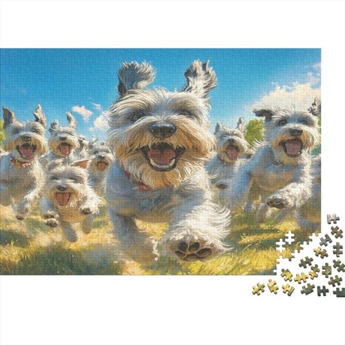 Schnauzer Puzzlespiel 1000 Teile Puzzle Für Erwachsene Und Kinder Ab 14 Jahren, Erwachsenen Puzzlespiel Puzzel 1000pcs (75x50cm) von BLWZXPQMT