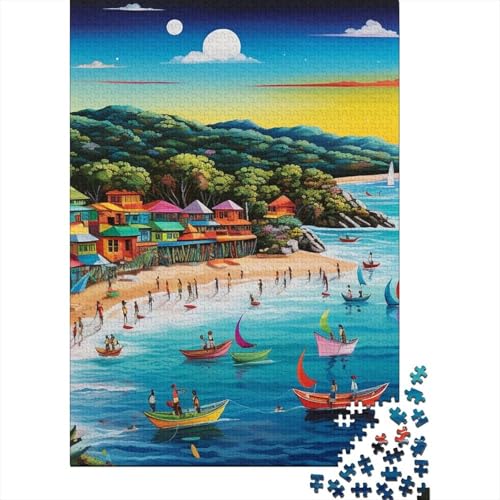 Urlaub Bucht Puzzle 1000 Teile Schwer Puzzle Spielzeug Lernspiel Impossible Herausforderungsspielzeug Für Erwachsene Kinder 1000pcs (75x50cm) von BLWZXPQMT