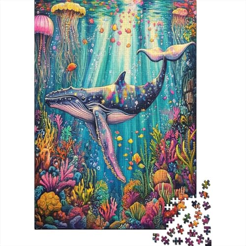 Wal Puzzle 1000 Teile Schwer Puzzle Spielzeug Pädagogisches Spiel Impossible Herausforderungsspielzeug Für Erwachsene Kinder 1000pcs (75x50cm) von BLWZXPQMT