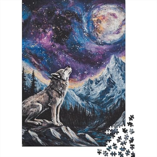 Wolf Puzzle 1000 Teile Schwer Puzzle Spielzeug Lernspiel Impossible Herausforderung Spielzeug Für Erwachsene Und Kinder in Bewährter 1000pcs (75x50cm) von BLWZXPQMT
