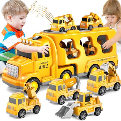 Toys Truck de Transport für 3-6 Jahre, Feuerwehr 5 in 1 mit Klang und Licht Truck Spielzeug Kind Auto Geschenk Geburtstag Fahrzeuge, Reibung Kraft Spielzeug für Jungen Mädchen 1 2 3 4 5 6 Jahre Toys Truck de Transport für 3-6 Jahre, Feuerwehr 5 in 1 mit Klang und Licht Truck Spielzeug Kind Auto Geschenk Geburtstag Fahrzeuge, Reibung Kraft Spielzeug für Jungen Mädchen 1 2 3 4 5 6 Jahre von BLmukce