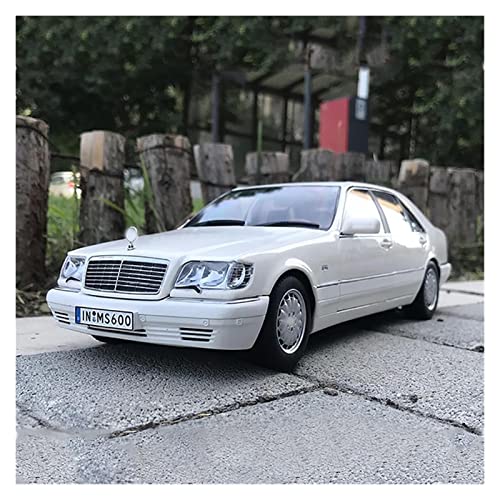 1 18 Druckguss Für Benz 1990 S600 W140 Voll Offene Legierung Automodell Hohe Simulation Sammlerstück Ornament(White) von BMAONZ