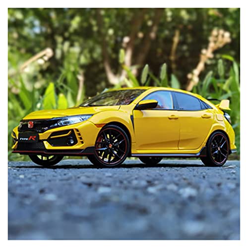 1 18 Druckguss Für Honda Civic Type R FK8 2020 Voll Offene Legierungssimulation Rennwagenmodell Metallverzierungen(Yellow) von BMAONZ