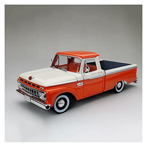 1 18 Für Ford F100 Legierung Diecast Pickup Automodell Simulation Fahrzeug Erwachsene Sammlerstück Ornament Souvenir(Orange) von BMAONZ