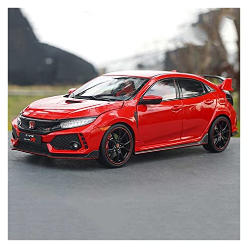 1 18 Für Honda Civic Type R Druckguss-Legierung Rennwagen Modellsimulation Spielzeugfahrzeug Sammlerstück Souvenir(Rot) von BMAONZ
