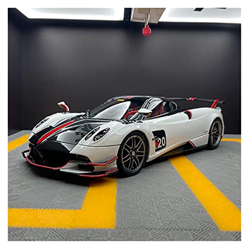 1 18 Für Pagani Huayra BC Roadster BC Cabrio Edition Simulation Legierung Voll Offenes Automodell Ornament(White) von BMAONZ