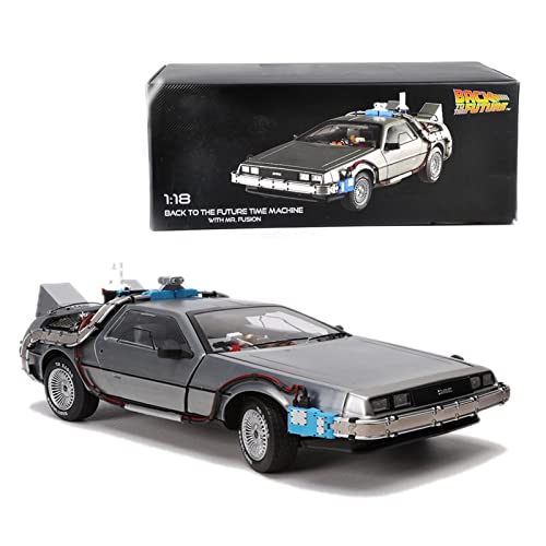 1 18 Teil 3 Zeitmaschine Für Delorean DMC-12 Druckgusslegierung Automodellsimulation Spielzeugfahrzeug Sammlerstück von BMAONZ