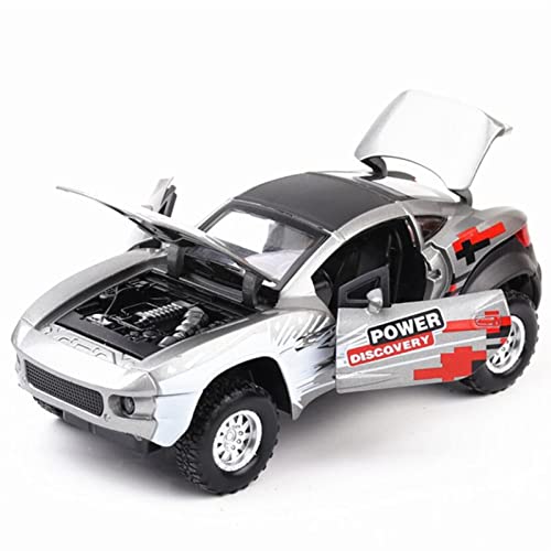 1 32 Alloy Diecasts Rally God of War Automodell Sound Und Licht Ziehen Rennspielzeug Geschenksammlung Zurück(Silber) von BMAONZ