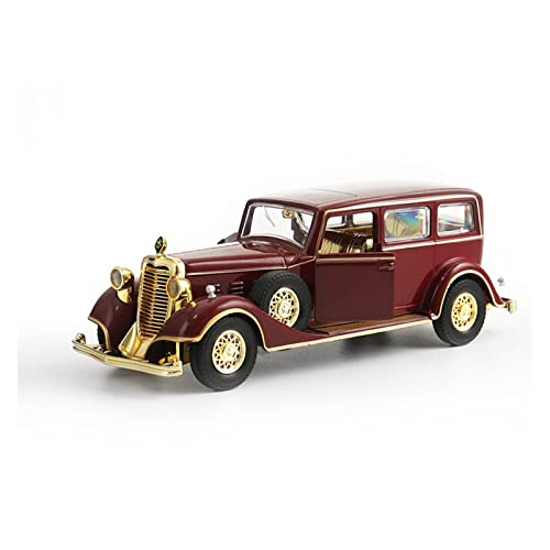 1 32 Legierung Retro Classic Automodell Diecast Sound Light Pull Back Spielzeugfahrzeug Sammelbare Souvenirgeschenke(Rot) von BMAONZ