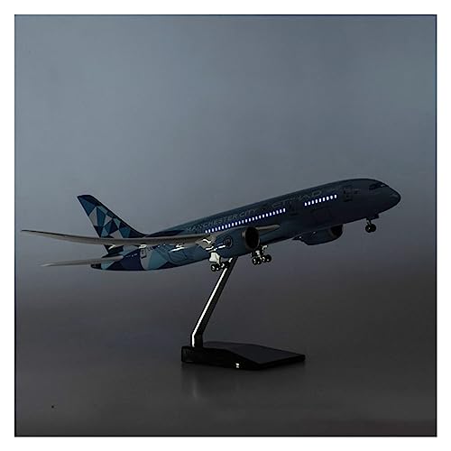 BMAONZ Kleinen Modellflugzeugen 1/130 Für B787 Dreamliner ETIHAD 43 cm Flugzeug Modell W Lichter Und Räder Fahrwerk Kunststoff Harz Flugzeug Spielzeug Miniatur Modelle(2) von BMAONZ