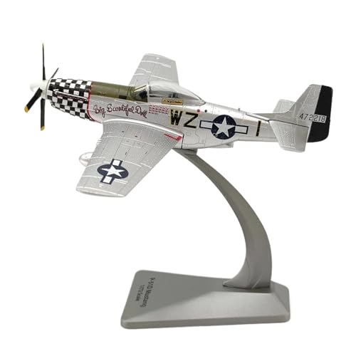BMAONZ Kleinen Modellflugzeugen 1/72 Für P-51D Mustang II Air Force Medium Fighter Legierung Flugzeug Modell Innen Dekoration Miniatur Modelle von BMAONZ