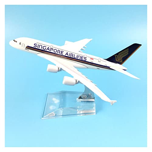 BMAONZ Kleinen Modellflugzeugen 16 cm for Singapore Airlines Airbus A380 9V-SKA Modellflugzeug Geschenkspielzeug Miniatur Modelle von BMAONZ