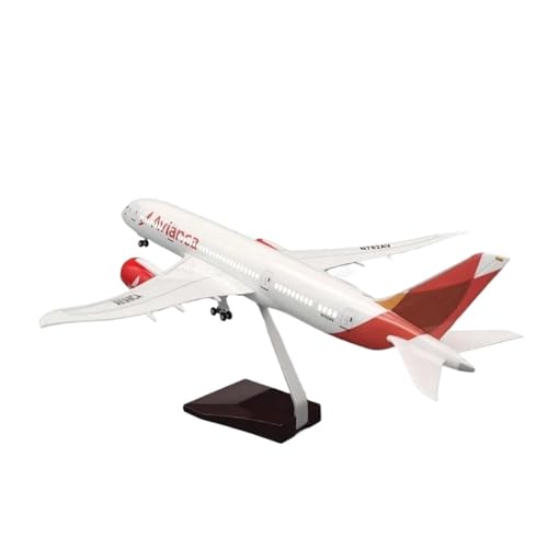 BMAONZ Kleinen Modellflugzeugen 47 cm Für Columbia Avianca B787 Airline-Flugzeugmodell Druckgussmodell Harzsammlung Partydekoration Miniatur Modelle(White Without Light) von BMAONZ