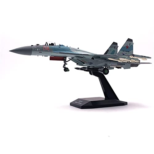 BMAONZ Kleinen Modellflugzeugen Fertiges Flugzeugmodell Der Russischen Luftwaffe Für Den Jäger Sukhoi Su-27 Aus Metall Im Maßstab 1:100 Miniatur Modelle(SU-35) von BMAONZ