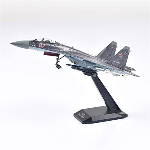 BMAONZ Kleinen Modellflugzeugen Fertiges Flugzeugmodell Der Russischen Luftwaffe Für Den Jäger Sukhoi Su-27 Aus Metall Im Maßstab 1:100 Miniatur Modelle(SU-35 Purple) von BMAONZ