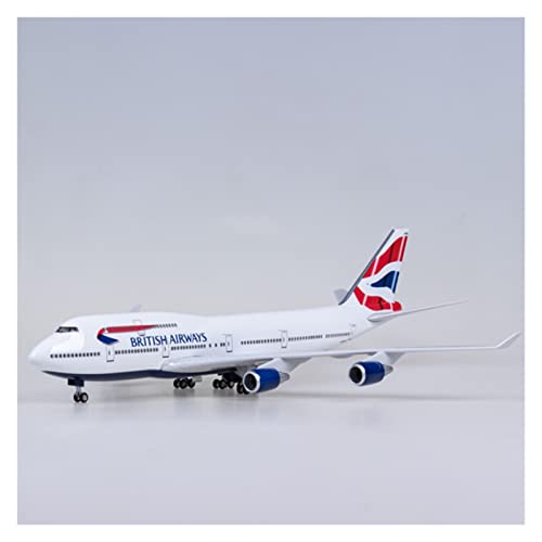 BMAONZ Kleinen Modellflugzeugen Flugzeugmodell for B747 British Airways Flugzeugmodell Mit Leichtrad 1 150 Flugzeug Aus Druckgussharz Miniatur Modelle(A) von BMAONZ