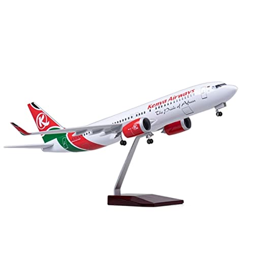 BMAONZ Kleinen Modellflugzeugen Für 737MAX B737 MAX Kenya Airways Airline Kunststoffharz 1 85 47CM Miniatur Modelle von BMAONZ